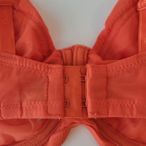 Chantal Tomass orange sheer women's bra 32C - Picture 7 of 14